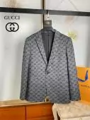 costumes gucci 2021 homme france single breasted blazers gg jacquard cotton gris